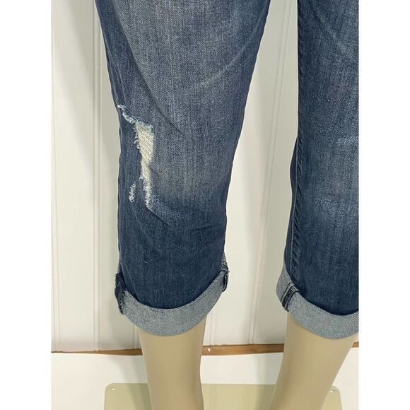 Kut From The Kloth Reese Distressed Denim Ankle Jeans Medium Wash 6 Petite - Picture 12 of 13
